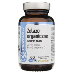 Pharmovit Żelazo organiczne - Fumaran żelaza - 60 kapsułek