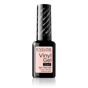 Eveline Cosmetics Vinyl Gel winylowy lakier do paznokci+top coat 2w1 202 12