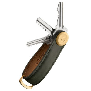 Skórzane etui na klucze Orbitkey Key Organiser Crazy Horse -forest green/gr