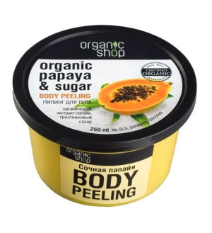 Organic Shop Organic Papaya & Sugar Body Scrub peeling do cia?a o zapachu s