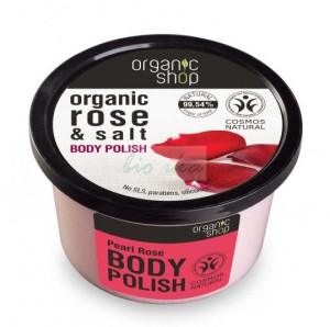 Organic Shop Organic Rose & Salt Body Polish pasta do ciała na bazie ekstra