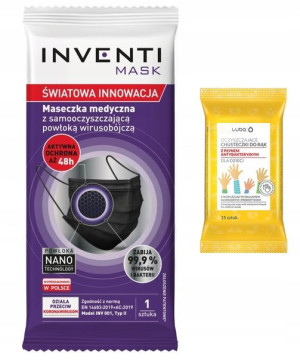 Wielorazowa Maseczka Medyczna 10szt + Chust. 10 Op