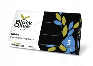 Rękawiczki nitrylowe Black Olive CZARNE 100 szt.