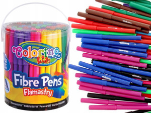 COLORINO Flamastry Mazaki Pisaki 96 szt w WIADERKU