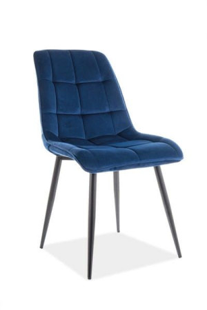 Krzesło CHIC VELVET granatowe aksamitne Signal