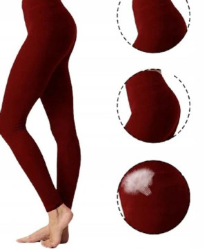 Wiosenne damskie legginsy getry z wysokim stanem CZERWONY S/M