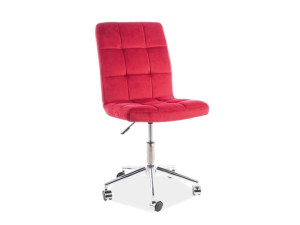 Fotel obrotowy Q-020 VELVET bordowy aksamitny, SIGNAL