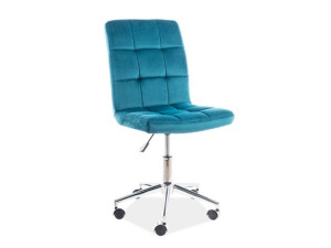 Fotel obrotowy Q-020 VELVET turkusowy aksamitny, SIGNAL