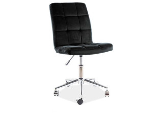 Fotel obrotowy Q-020 VELVET czarny, SIGNAL