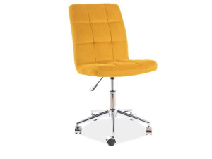 Fotel obrotowy Q-020 VELVET curry, SIGNAL
