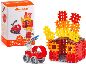 Marioinex Klocki MINI WAFLE Strażak 68 Elementów