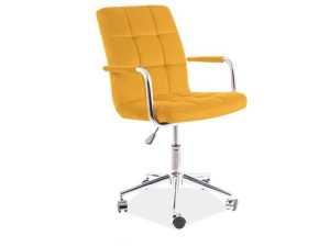 Fotel obrotowy Q-022 VELVET curry, SIGNAL