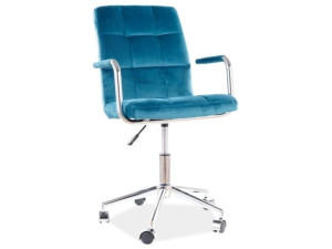 Fotel obrotowy Q-022 VELVET turkusowy, SIGNAL