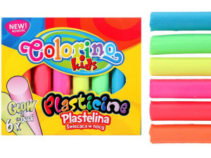 COLORINO PLASTELINA Świecąca w Nocy 6 Kolorów Glow