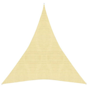 Żagiel przeciwsłoneczny, 160 g/m², beżowy, 5x7x7 m, HDPE