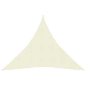 Żagiel przeciwsłoneczny, 160 g/m², kremowy, 4x4x4 m, HDPE