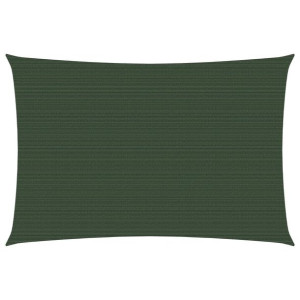 Żagiel przeciwsłoneczny, 160 g/m², ciemnozielony, 3x4,5 m, HDPE