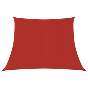 Żagiel przeciwsłoneczny, 160 g/m², czerwony, 4/5x3 m, HDPE