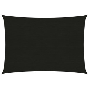 Żagiel przeciwsłoneczny, 160 g/m², czarny, 3,5x5 m, HDPE