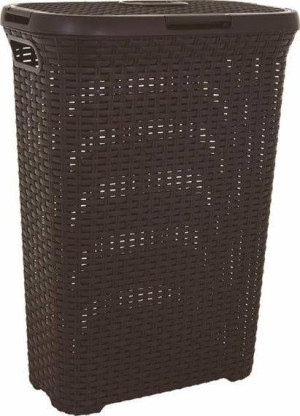 Kosz na Bieliznę Pojemnik Kufer CURVER STYLE 40l Rattan Ciemny Brąz