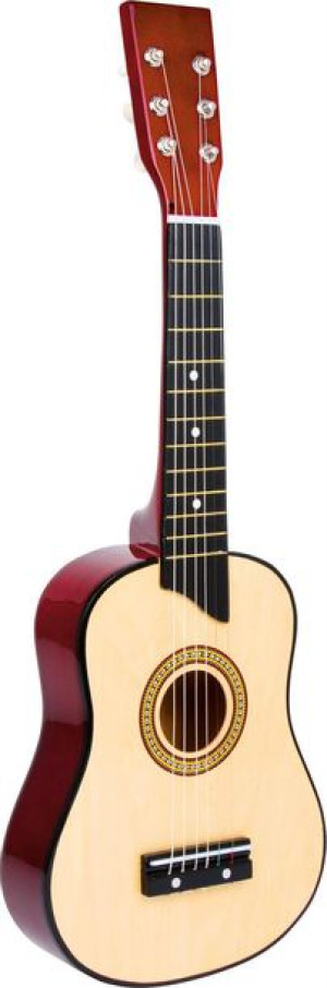 Drewniana Gitara Klasyczna Zabawka Dla Dzieci Natural