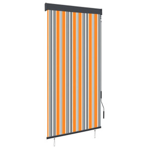 Roleta zewnętrzna, 80x250 cm, żółto-niebieska