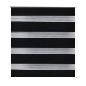 Roleta Zebra 100 x 175 cm Czarna