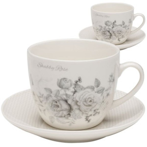 Komplet 2 filiżanek Tadar Shabby Rose 250 ml