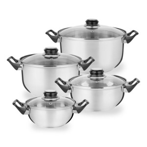 Komplet zestaw garnków INOX Tadar Alaska 8 el.