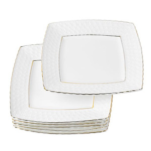 Zestaw 6 talerzy deserowych porcelana Tadar Etiuda