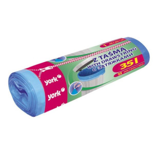 Worki na śmieci z taśmą York Lux 35 l / 15 sztuk