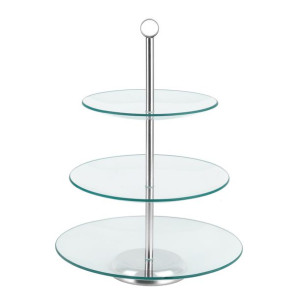 Patera szkło Tadar Carmen 20/25/29 cm 3 poziomowa