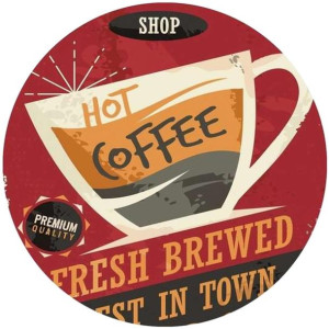 Podkładka ceramiczna okrągła Tadar Hot Coffee 18cm