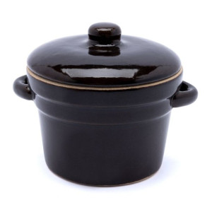 Garnek kamionkowy na smalec z pokrywką 0,5 l