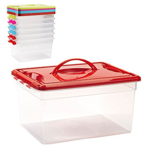 Pojemnik plastikowy z rączką i pokrywką Plastic Forte 12 l