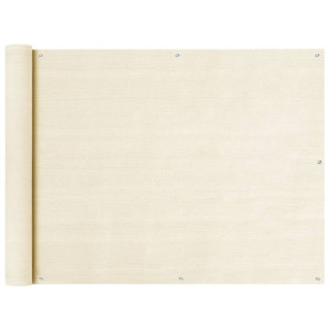 Parawan balkonowy, kremowy, 90x300 cm, HDPE