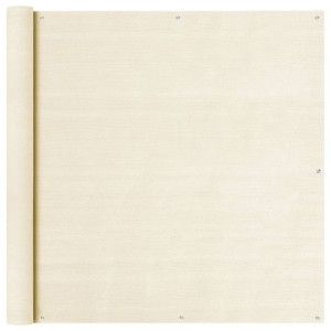 Parawan balkonowy, kremowy, 120x600 cm, HDPE