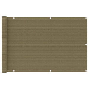 Parawan balkonowy, kolor taupe, 90x400 cm, HDPE