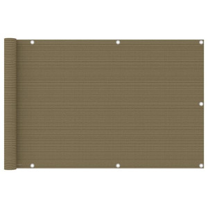 Parawan balkonowy, kolor taupe, 90x500 cm, HDPE