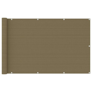 Parawan balkonowy, kolor taupe, 120x400 cm, HDPE