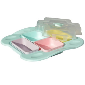 Pojemnik śniadaniowy 4 komory Sunplast Pastel Lunchbox 27 x 28 cm