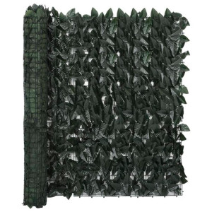 Parawan balkonowy, ciemno zielone liście, 300x100 cm