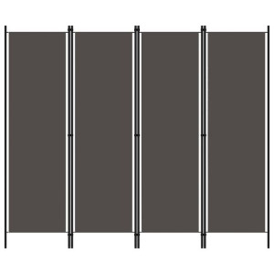Parawan 4-panelowy, antracytowy, 200 x 180 cm
