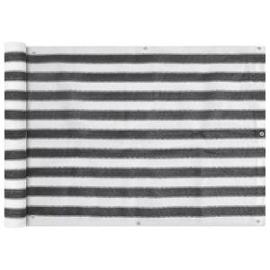 Parawan ogrodowy HDPE 75x600 cm Antracytowy i Biały