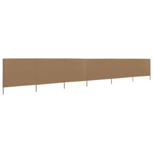 Parawan 6-skrzydłowy z tkaniny, 800 x 80 cm, taupe