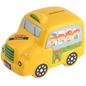 Skarbonka ceramiczna Tadar Autobus mix kolor