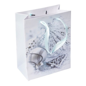 Torba prezentowa Boże Narodzenie Bombki 18x10x23