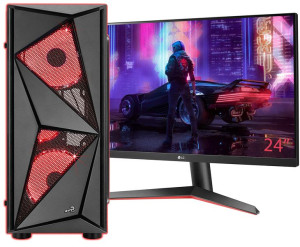 Zestaw Pc Glider 3000g/550/p8/s256/14889 Windows 10 Pro Pl Mak + Monitor 24