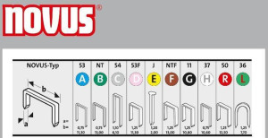 Zszywki typ A 53/12 NOVUS super twarde [1000 szt.]