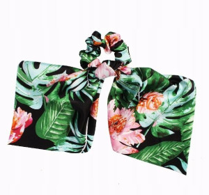 Gumka do włosów frotka apaszka scrunchies pudrowa